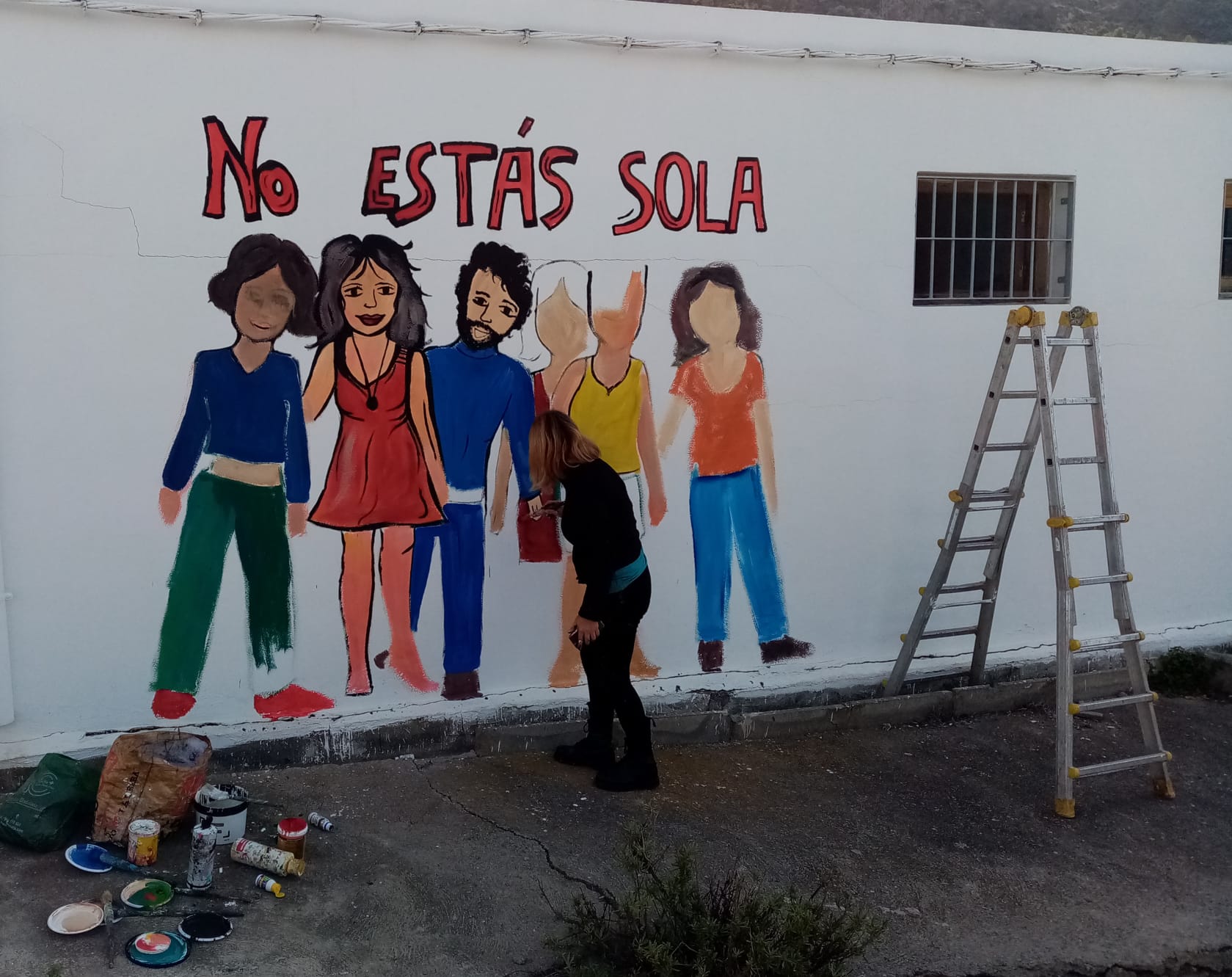 FELIX.  El PSOE denuncia que el equipo de Gobierno ha hecho desaparecer el mural contra la violencia de género