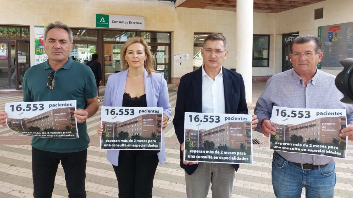 El PSOE avisa de que el Hospital de Poniente tiene las peores listas de espera de todos los hospitales comarcales andaluces