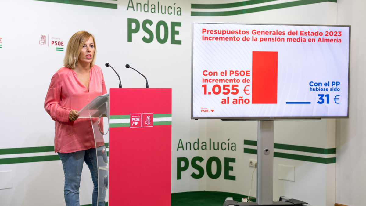 El PSOE valora la subida de 1.055 euros para los pensionistas de Almería gracias al incremento aprobado por el Gobierno