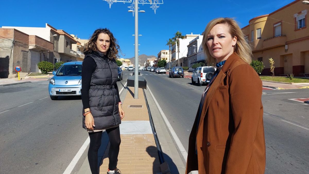 ADRA. El PSOE afea a PP y Cs que no piensen en los conductores al instalar jardineras con aristas en el bulevar de Puente del Río