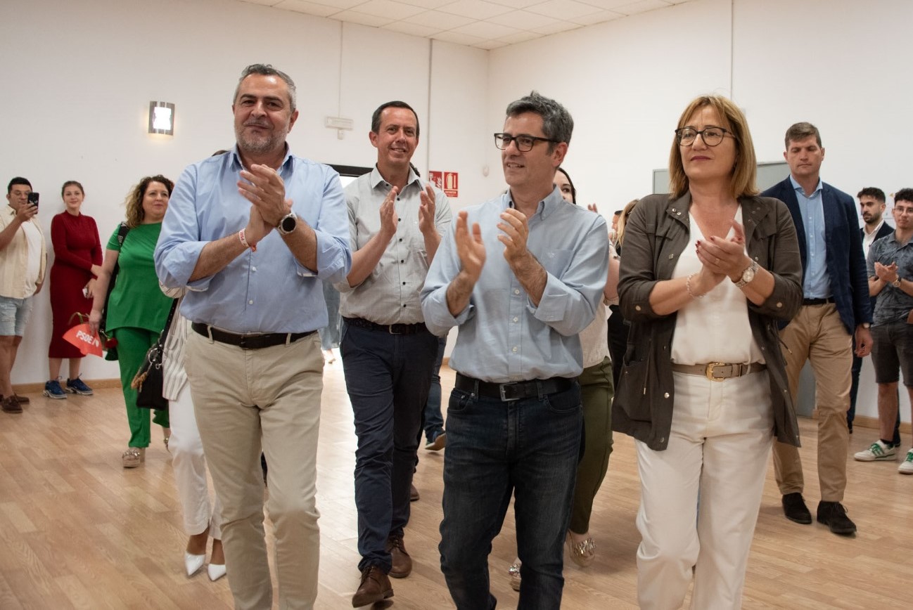 Félix Bolaños: “El AVE va como un cohete y lo va a traer Pedro Sánchez a la provincia de Almería”