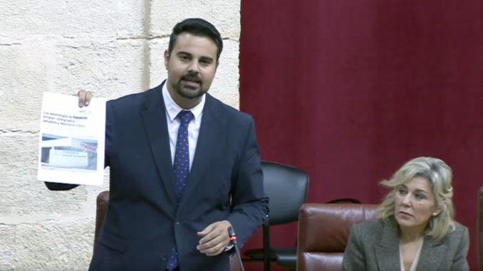 Mateo Hernández, hoy, en el Parlamento Andaluz