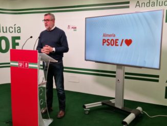 Juan Antonio Lorenzo en la sala de prensa de la sede provincial